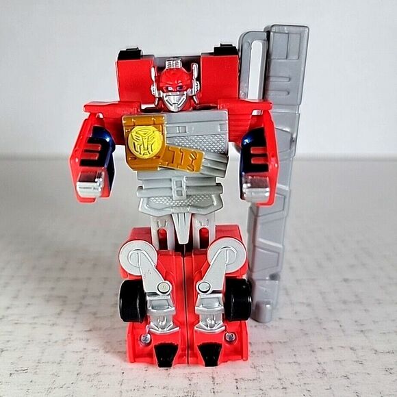 Transformers RID Optimus Prime Fire truck Complete w/ J HOOK CARD & Instructions - Picture 7 of 10